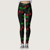 Cherry Kies uw kleur achtergrond Leggings (Voorkant)