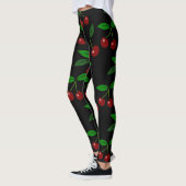 Cherry Kies uw kleur achtergrond Leggings (Links)