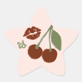 Cherry Kiss Star Sticker Blad