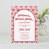 Cherry Kissed Baby Shower Kaart (Staand voorkant)