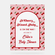 Cherry Kissed Baby Shower Welkom