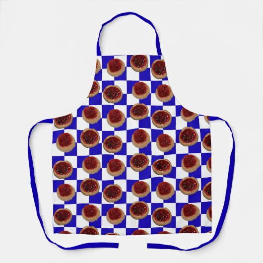 Cherry Kolaches op Checks schort (Voorkant)