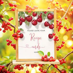 Cherry Laat je recept Kaart hier Poster
