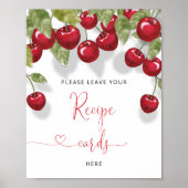 Cherry Laat je recept Kaart hier Poster (Voorkant)