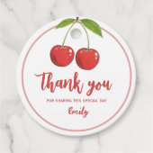 Cherry Labels for Thank You - for Themed Parties (Voorkant)