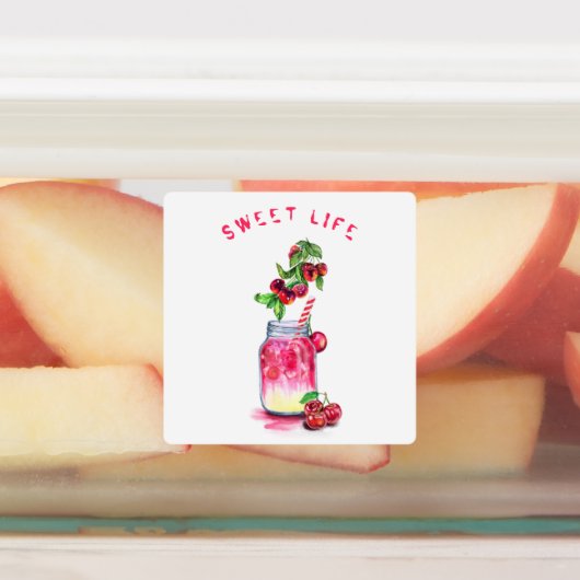 Cherry Labels Juice Cool Fruits Drink (Aangebracht)