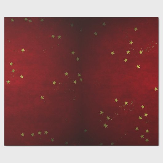 Cherry Lacquer Golden Star  Cadeaupapier (Zoom)