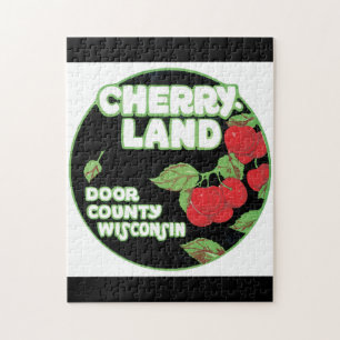 Cherry Land Wisconsin Vintage Travel Poster Legpuzzel