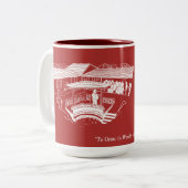 Cherry Lawn School Mg - Rood met Plaque Tweekleurige Koffiemok (Voorkant links)