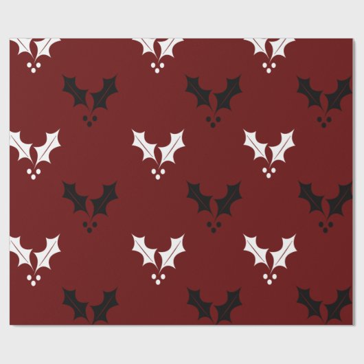 Cherry Leaves Pattern Cadeaupapier (Vlak)