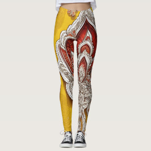 Cherry Lemon AI art Leggings