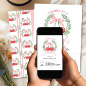 Cherry Leuke Meisjes Club Roze Bow Verjaardag Kaart