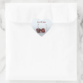 Cherry-liefde Hart Sticker (Tas)