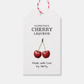Cherry likeur label voor uw zelfgemaakte recepten! cadeaulabel (Voorkant)
