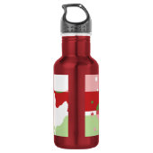 Cherry-Limoen Pop Art Chicken Waterfles (Achterkant)