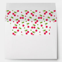 Cherry Lined Envelope