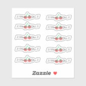 Cherry Lip Gloss Packaging Logo Sticker (Vel)