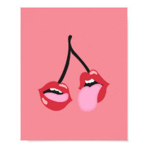 Cherry Lips | Kunstdruk | Downloaden | Kunst aan d
