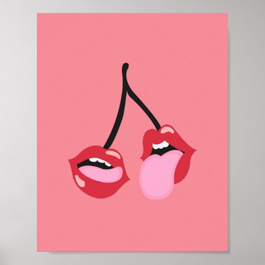 Cherry Lips | Kunstdruk | Downloaden | Kunst aan d Poster (Voorkant)