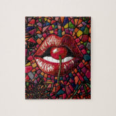 Cherry Lips Mosaic Legpuzzel (Verticaal)