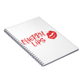 Cherry Lips Red Kiss Mark-laptop Notitieboek (Rechterzijde)
