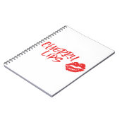 Cherry Lips Red Kiss Mark-laptop Notitieboek (Linkerzijde)