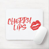 Cherry Lips Red Kiss Mark Mousepad Muismat (Met muis)