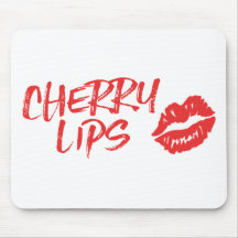 Cherry Lips Red Kiss Mark Mousepad