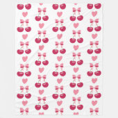 Cherry Love Charm Fleece Deken (Voorkant)
