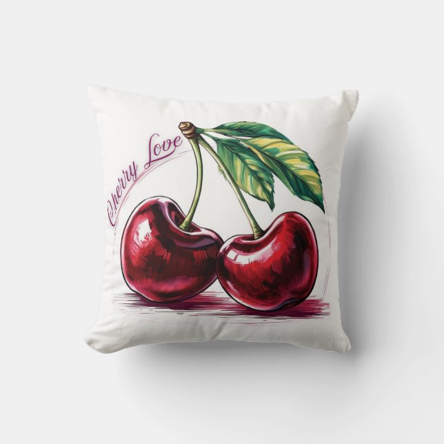 Cherry Love Cushion Kussen (Voorkant)