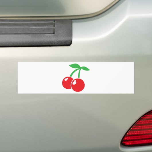 Cherry Love Hearts Bumpersticker (Op auto)