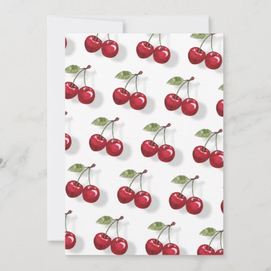 Cherry Love is Sweet Vrijgezellenfeest Kaart (Achterkant)