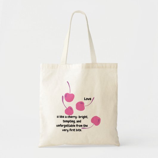 Cherry Love – Pop Art Cherries - Valentine’s Day Tote Bag (Voorkant)