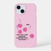 Cherry Love – Pop Art Kersen - Valentijnsdag iPhone 15 Case (Achterkant)