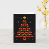 Cherry Lover Christmas Tree Lights Santa Hat Cherr Kaart (Gele Bloem)