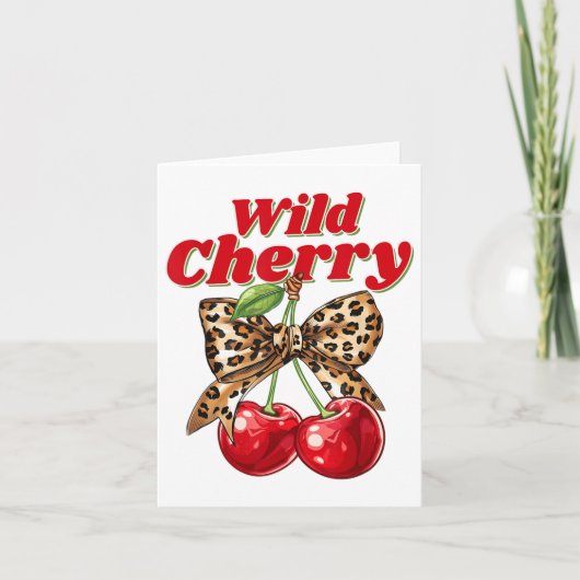 Cherry Lover Leopard Coquette Summer Vibes Wild CH Kaart (Voorkant)