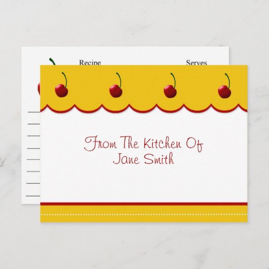 Cherry Lover Recipe Kaart (Voorkant / Achterkant)