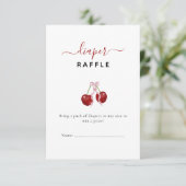 Cherry Luier Raffle Baby shower Roze Bow Meisje (Staand voorkant)