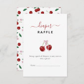 Cherry Luier Raffle Baby shower Roze Bow Meisje (Voorkant / Achterkant)