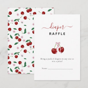 Cherry Luier Raffle Baby shower Roze Bow Meisje