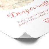 Cherry Luier Raffle Clothesline Baby shower Poster (Hoek)