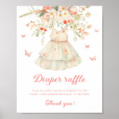 Cherry Luier Raffle Clothesline Baby shower Poster (Voorkant)