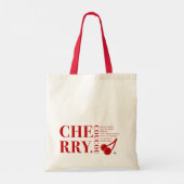 Cherry lyric tote bag (Achterkant)