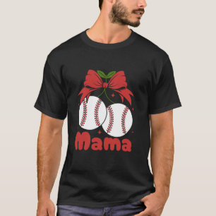 Cherry Mama Coquette Bow Mom Schattige Honkbal Che T-shirt