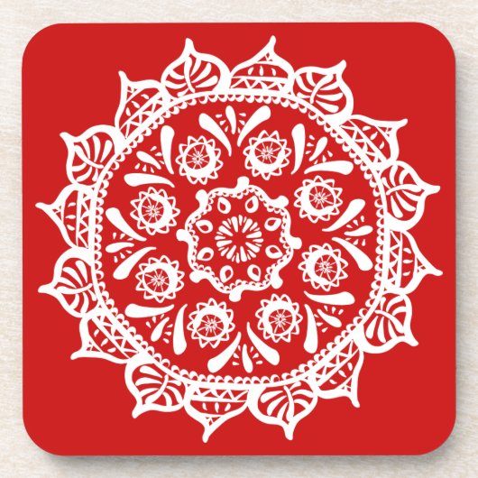 Cherry Mandala Bier Onderzetter (Voorkant)