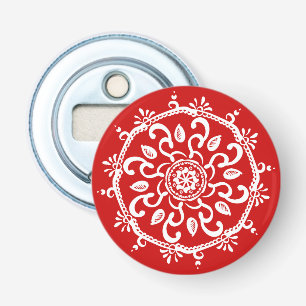 Cherry Mandala Button Flesopener