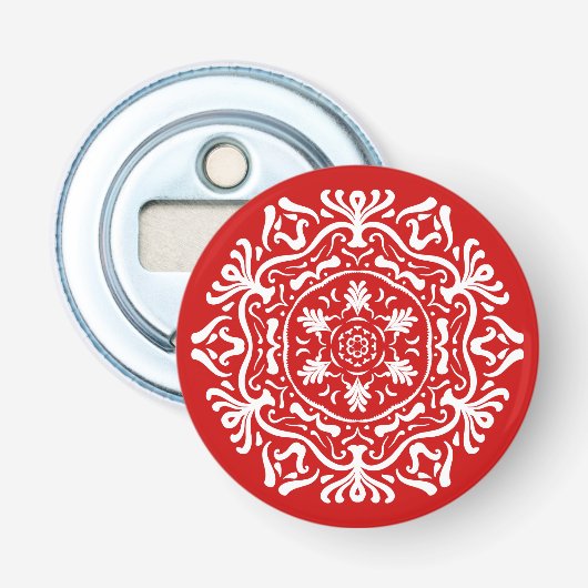 Cherry Mandala Button Flesopener (Voorkant)