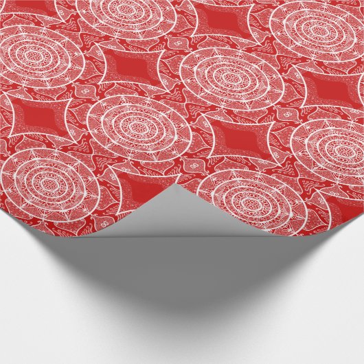 Cherry Mandala Cadeaupapier (Hoek)