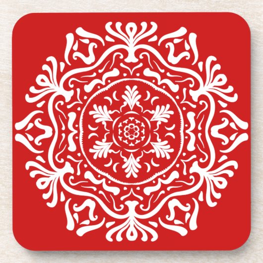Cherry Mandala Drankjes Onderzetter (Voorkant)