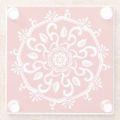 Cherry Mandala Glazen Onderzetter (Achterkant)